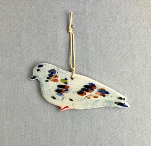 Ceramic Hanging Decoration, Turtle Dove