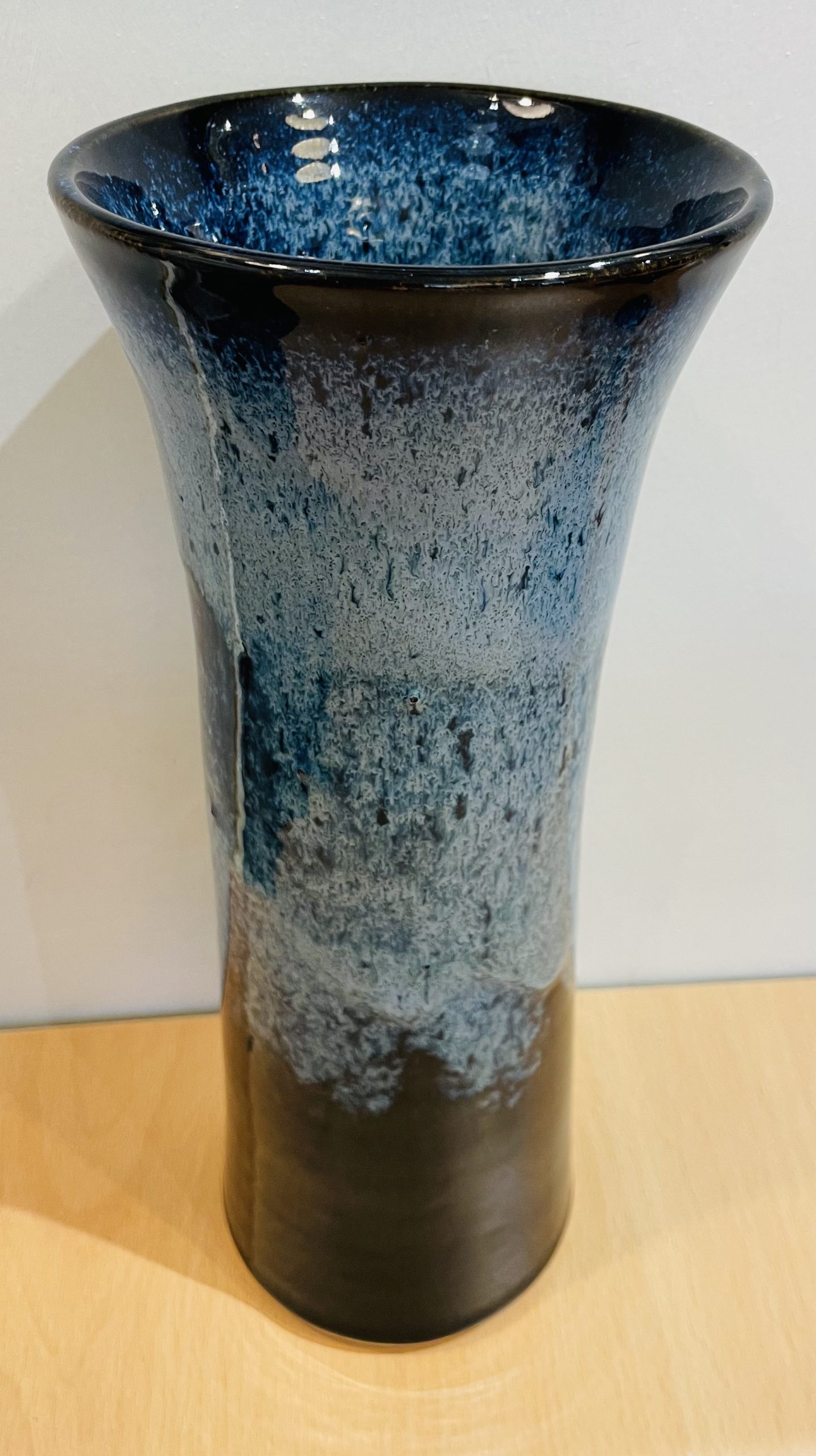 Tall Deep Blue Stoneware Vase Becksteps Gallery