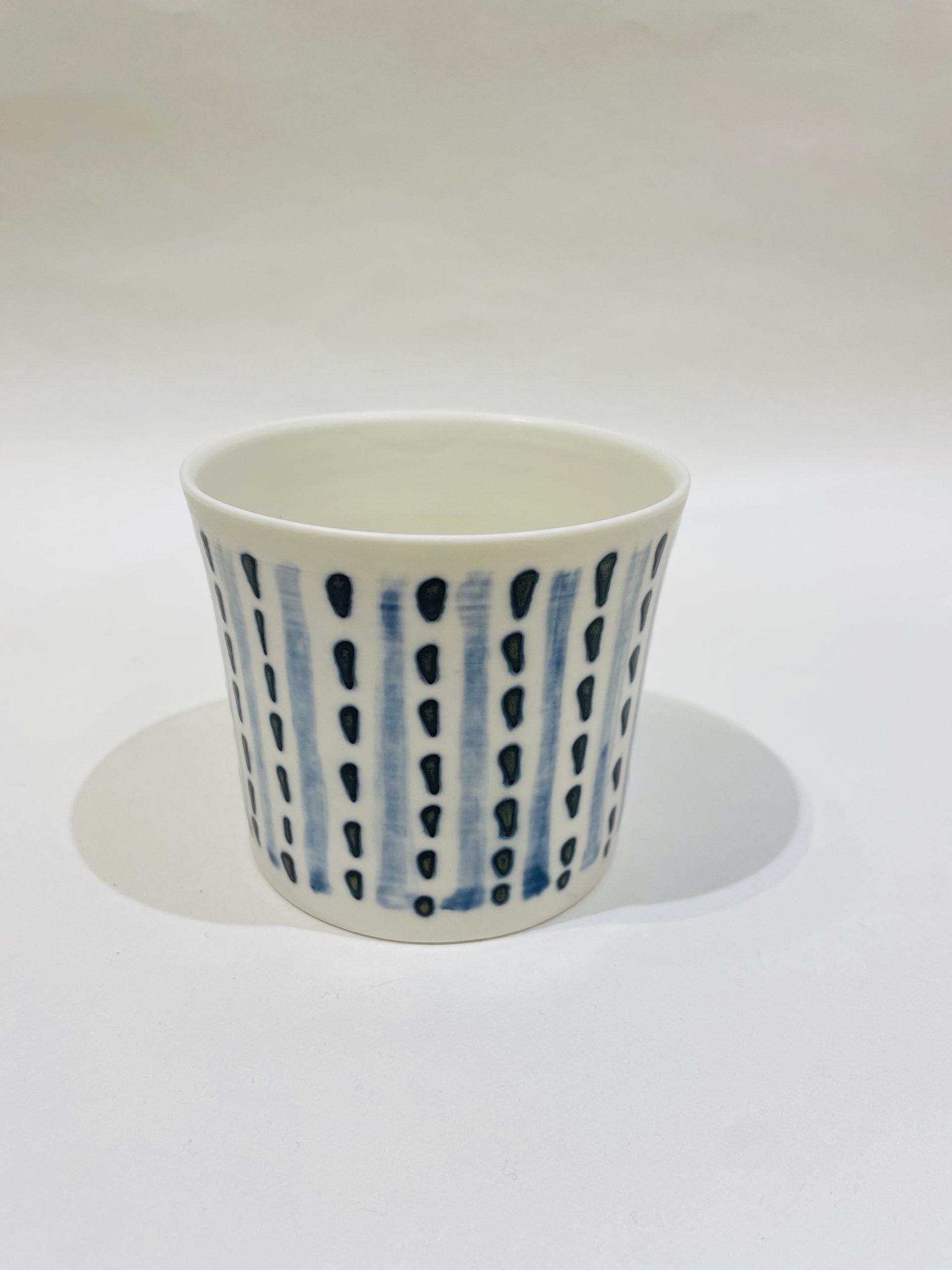 Beautiful Porcelain Mug, with Light Blue and Black Design - Image 2