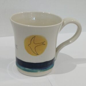 Handmade Stoneware Mug with Swift Design