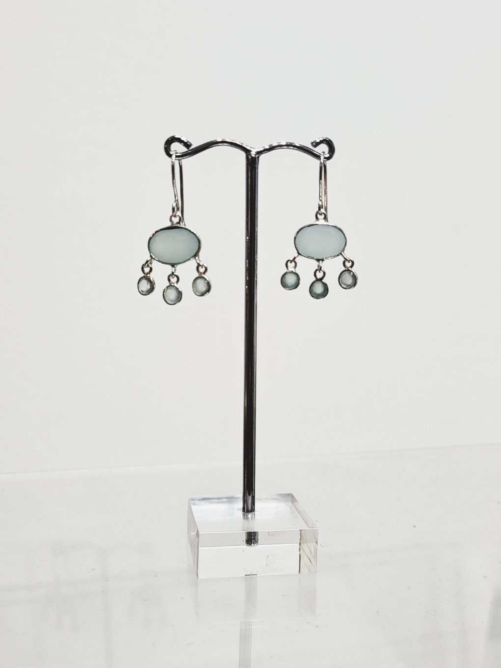 Chalcedony Jellyfish Drop Earrings