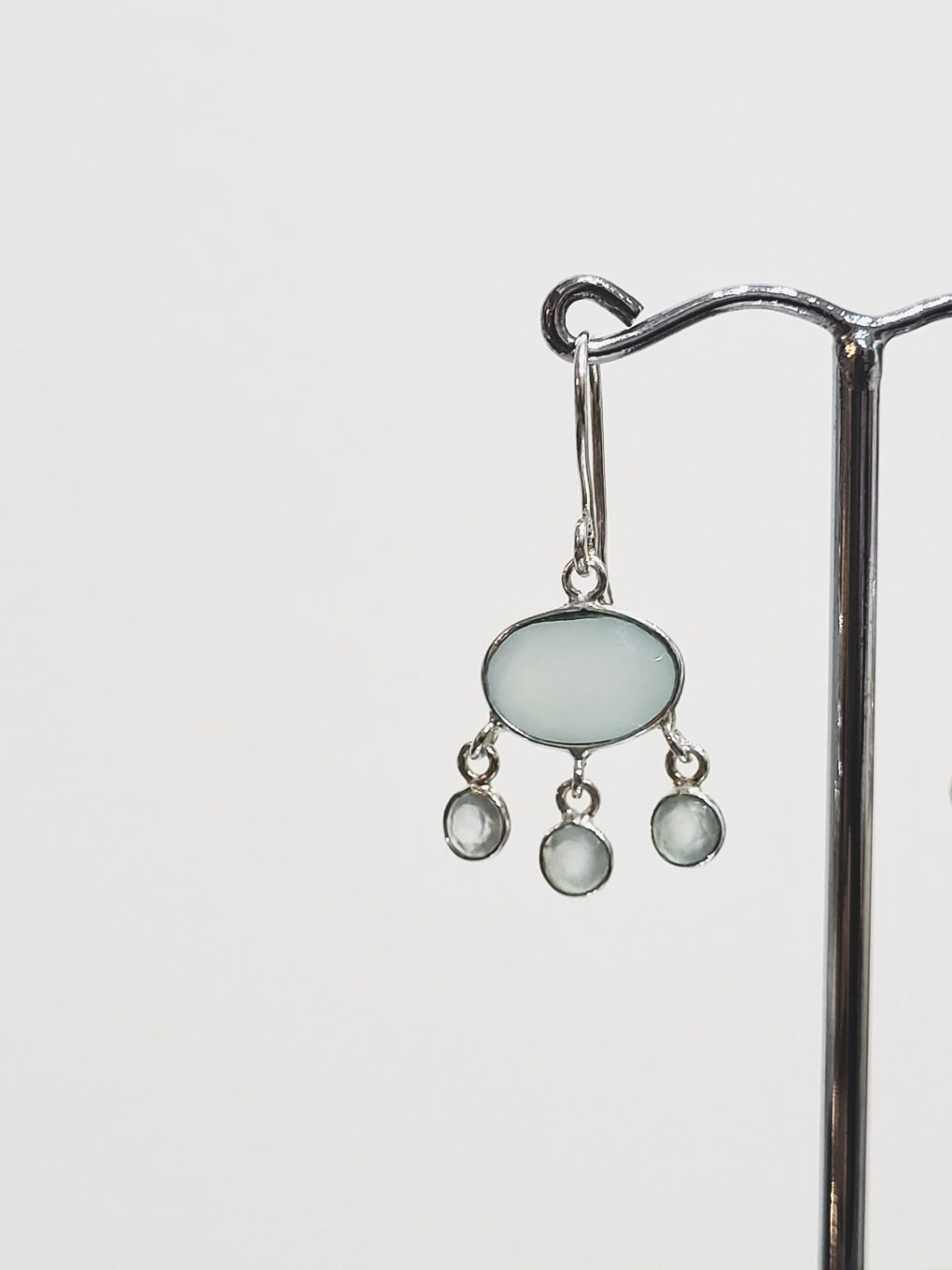 Chalcedony Jellyfish Drop Earrings - Image 2