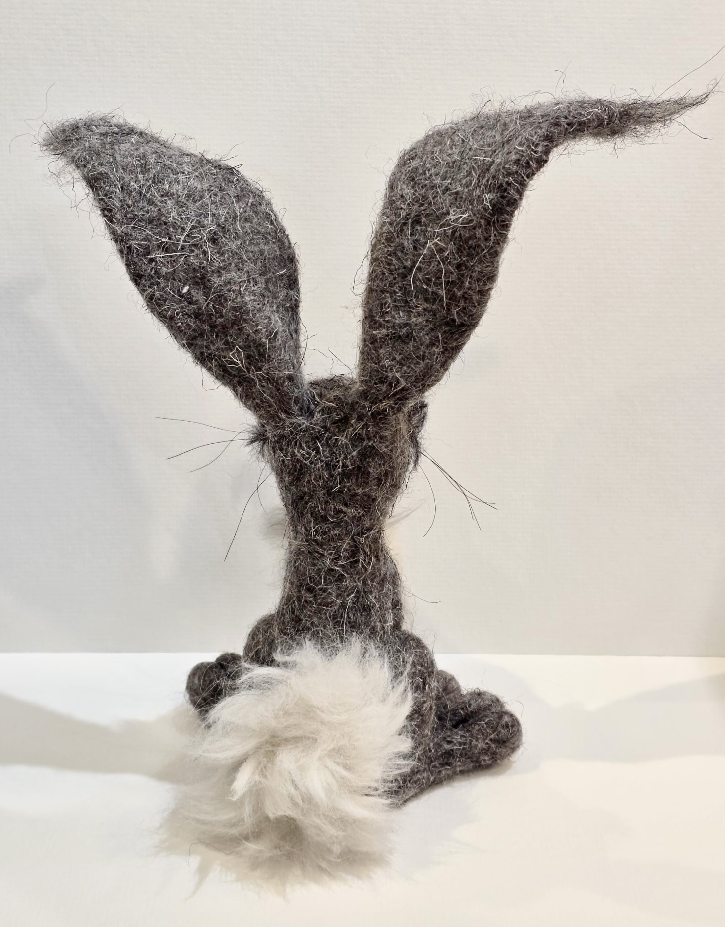 Hand Felted Hare, Grey, Made in Cumbria - Image 2