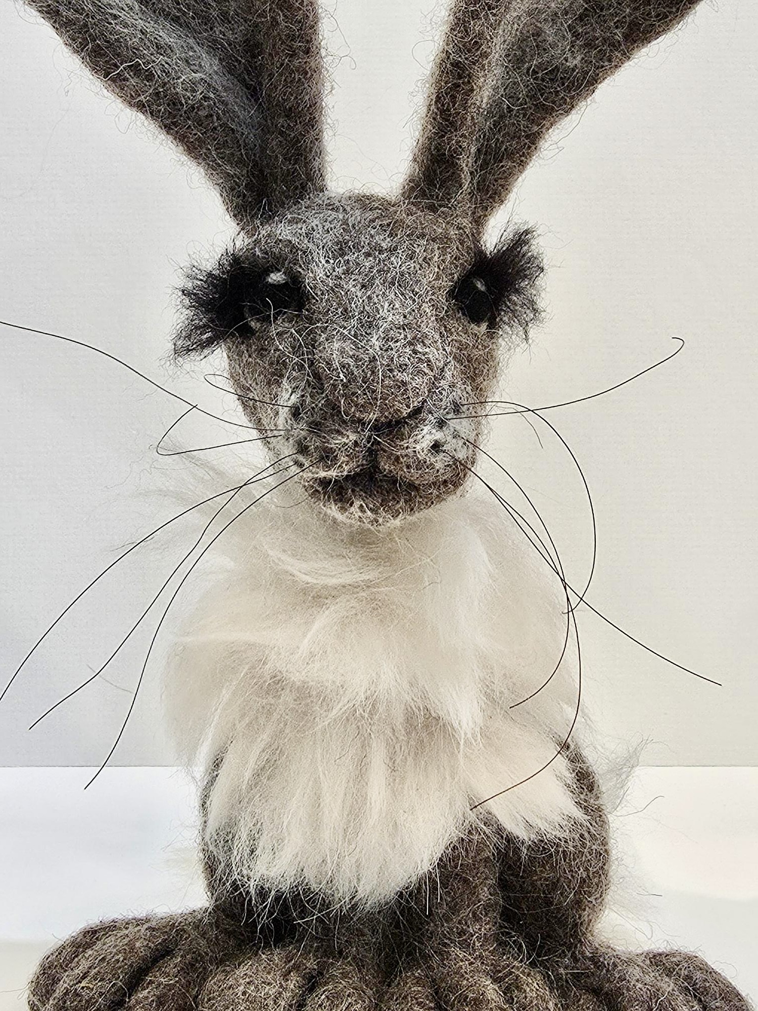 Hand Felted Hare, Brown & Grey, Made in Cumbria - Image 3