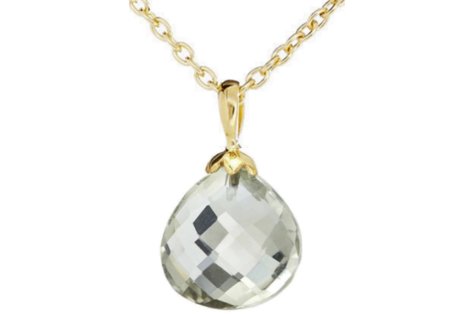 Green Amethyst Pendant Necklace - Image 2