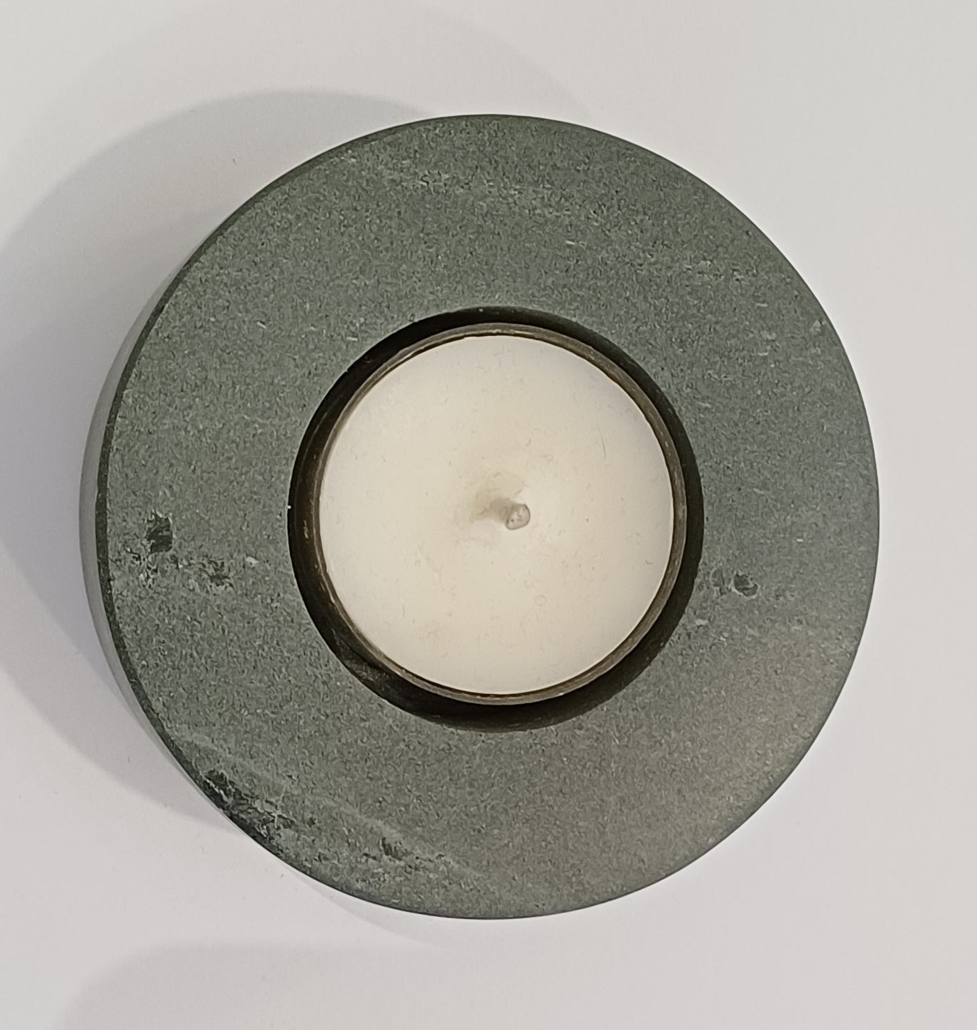 Handcrafted Round Cumbrian Green Slate Tealight Holder - Image 2