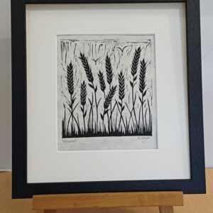 Framed Lino Cut Print of Harvest
